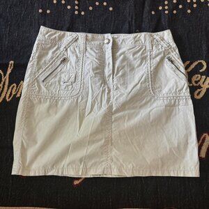 Cargo Mini Skirt 100% Cotton w/ Zipper Pockets